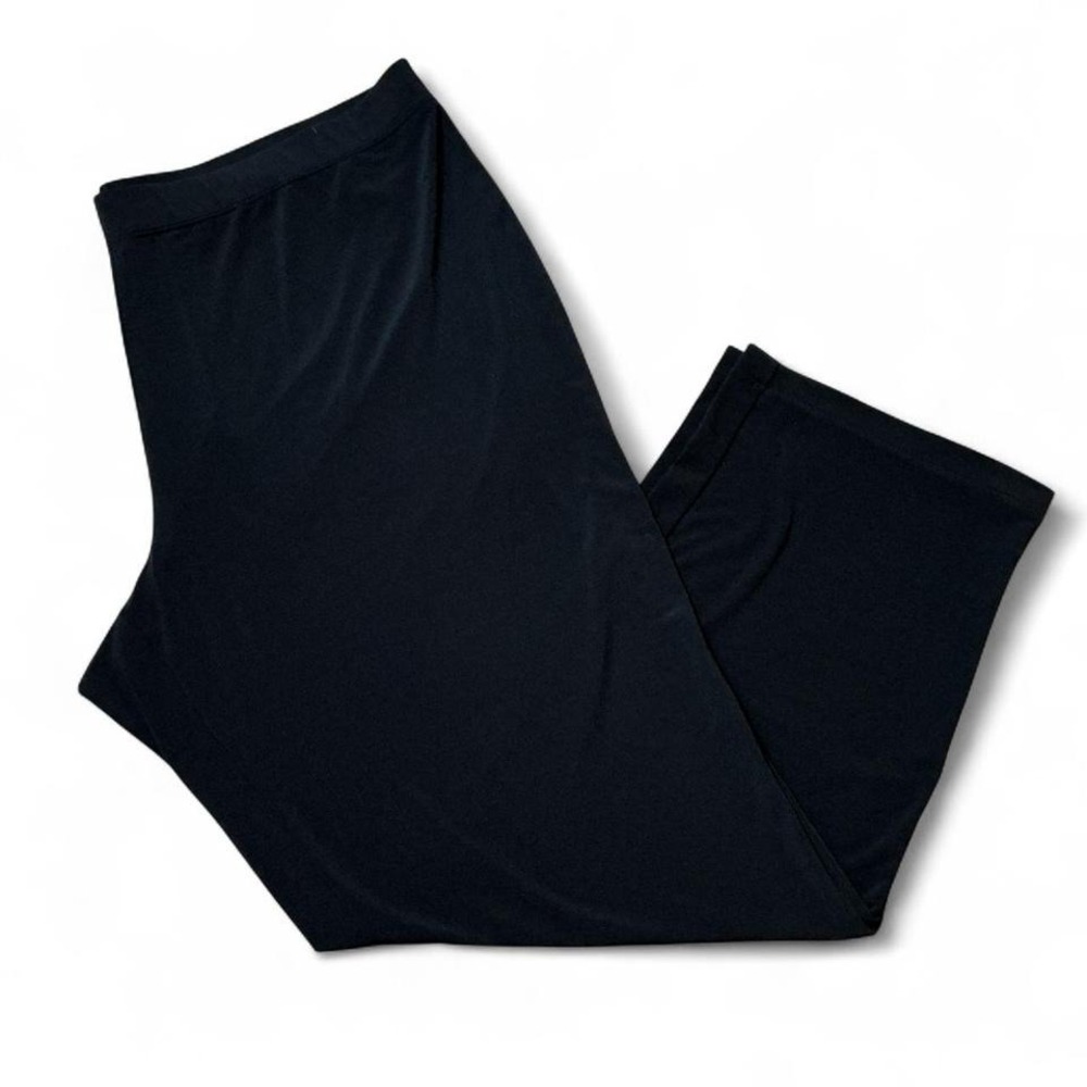 Susan Graver Essentials‎ Lagenlook Black Knit Straight Leg Pants Plus Size 2X